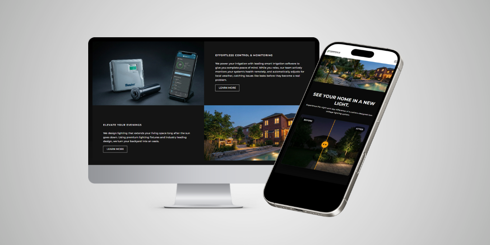 Dark corporate Web Platform Design